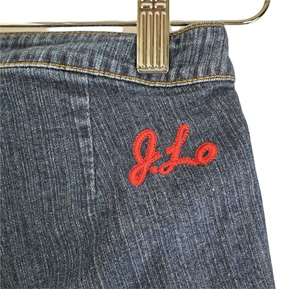 Jennifer Lopez JLO Womens Capri Jeans Size 1 Stretch Zippers No Pockets Juniors - Picture 4 of 7